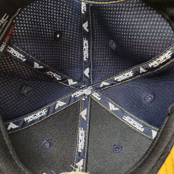 Mens Northern Plains Railroad Hat Baseball Cap Yellow Navy - Picture 6 of 8